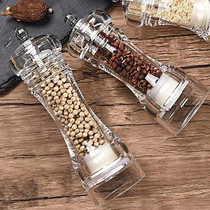 Transparent Manual Spice Grinder Bottle Multi Purpose Seasoning Dispenser