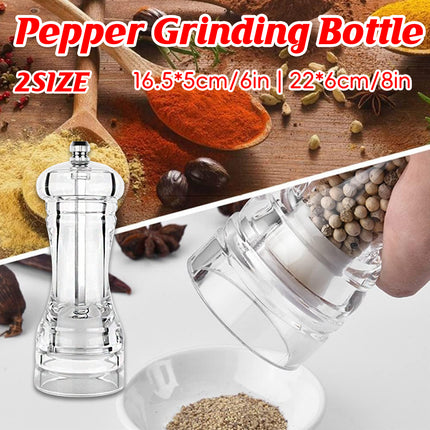 Transparent Manual Spice Grinder Bottle Multi Purpose Seasoning Dispenser