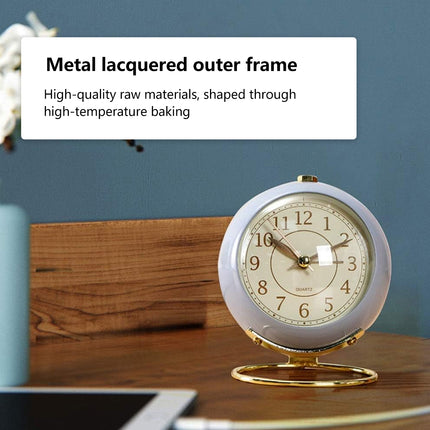 Creative Silent Battery Operated Desk Alarm Clock with Noctilucent For Bedroom