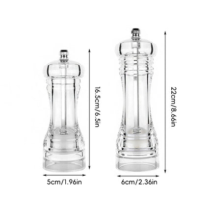 Transparent Manual Spice Grinder Bottle Multi Purpose Seasoning Dispenser