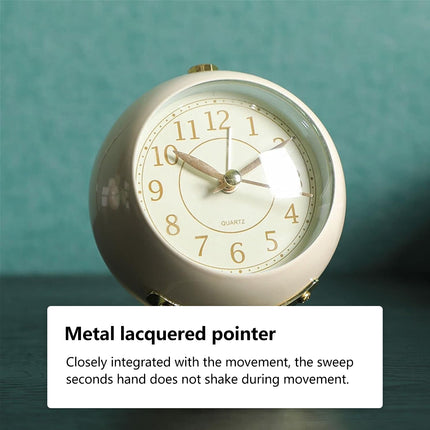 Creative Silent Battery Operated Desk Alarm Clock with Noctilucent For Bedroom