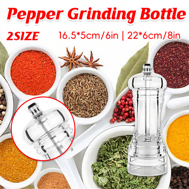Transparent Manual Spice Grinder Bottle Multi Purpose Seasoning Dispenser