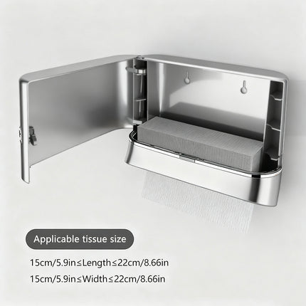 Commercial Hand Towel Dispenser Wall Mounted Tissue Box Easy Install Durable