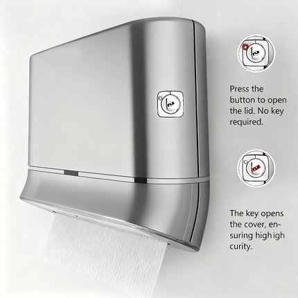 Commercial Hand Towel Dispenser Wall Mounted Tissue Box Easy Install Durable