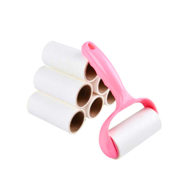 Sticky Lint Roller & 6 Refill Pet Dog Cat Hair Remover Clothes Car Dust Cleaning