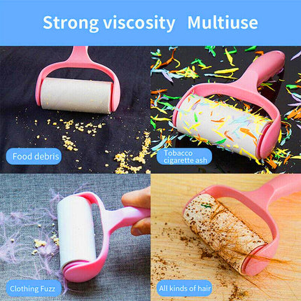 Sticky Lint Roller & 6 Refill Pet Dog Cat Hair Remover Clothes Car Dust Cleaning