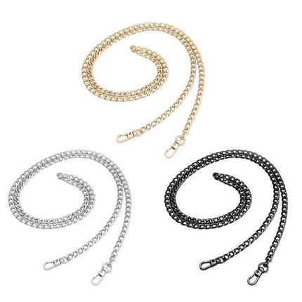 120cm Metal Handbag Shoulder Strap Bag Purse Chain Smooth Replacement Crossbody - Aimall
