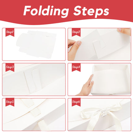 10PCS Foldable Gift Box Waterproof Moisture Proof for Birthday Christmas Wedding