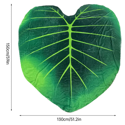 Tropical Leaf Throw Blanket Soft Nap Air Conditioning Cover Single Bed