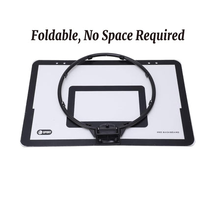 Wall Mounted Foldable Basketball Stand Indoor Outdoor Hoop Frame for Young Players