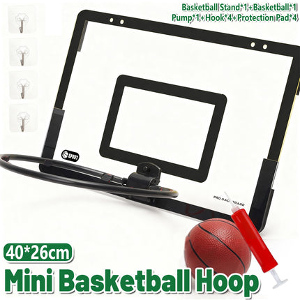 Wall Mounted Foldable Basketball Stand Indoor Outdoor Hoop Frame for Young Players