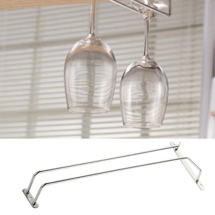 Wine Glass Cup Holder Hanging Bar Hanger Steel Wine Rack Shelf Champagne Storage - Aimall