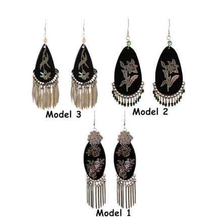 Elegant Chinese Style Silver Tassel Fringe Earrings Women Fashion Jewelry