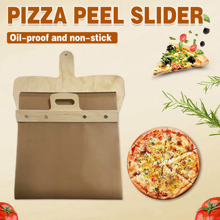 Wooden Pizza Sliding Tray With Handle Household Baking Chopping Board Spatula