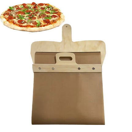 Wooden Pizza Sliding Tray With Handle Household Baking Chopping Board Spatula