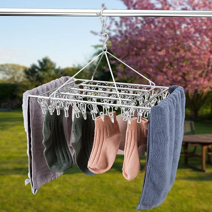 30/40/55 Pegs Stainless Steel Laundry Sock Underwear Clothes Dryer Rack Hanger