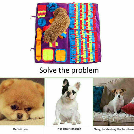 Dog Pet Nose Training Sniffing Pad Toys Blanket Game Feeding Cushion Snuffle Mat