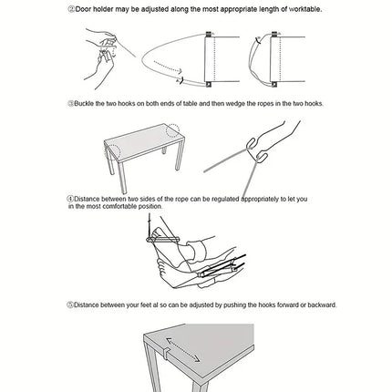 Foot Hammock Under Desk Hanging Office Footrest for Comfortable Leg Support