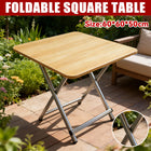 60cm Wooden Folding Table Tray Dinner Home Coffee Snack Outdoor Desk Portable