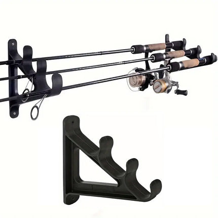 Wall Mounted Fishing Rod Rack Holder Display Storage Organizer for Rods and Gear