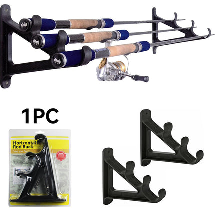 Wall Mounted Fishing Rod Rack Holder Display Storage Organizer for Rods and Gear