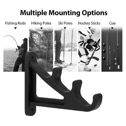 Wall Mounted Fishing Rod Rack Holder Display Storage Organizer for Rods and Gear