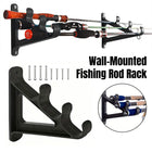 Wall Mounted Fishing Rod Rack Holder Display Storage Organizer for Rods and Gear