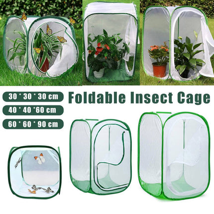 Collapsible Insect Cage Garden Insect Screen Plant Cultivation Cage for Outdoor