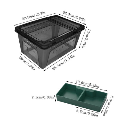 Bug and Isopod Breeder Box Clear Plastic Small Reptile Enclosure Carrier