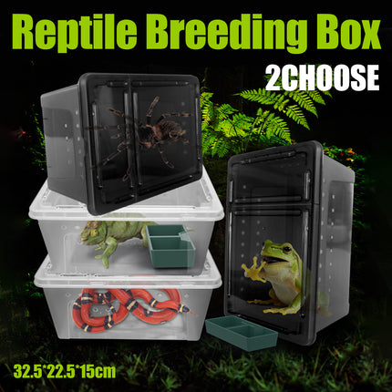 Bug and Isopod Breeder Box Clear Plastic Small Reptile Enclosure Carrier