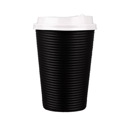 50sets Corrugated Paper Cups Coffee Milk Tea Cups Disposable Hot Drink Cups