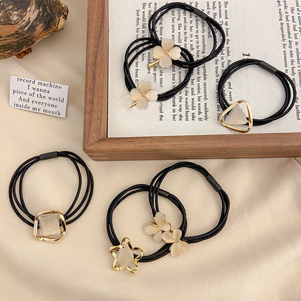 Crystal Hair Ties Elastic Band Ponytail Holders Women Fashion Accessory