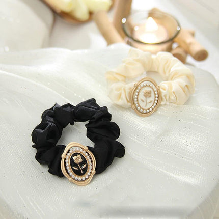Flower Retro Korean Style Hair Rope Elastic Hair Bands Large Intestine Hair Ring