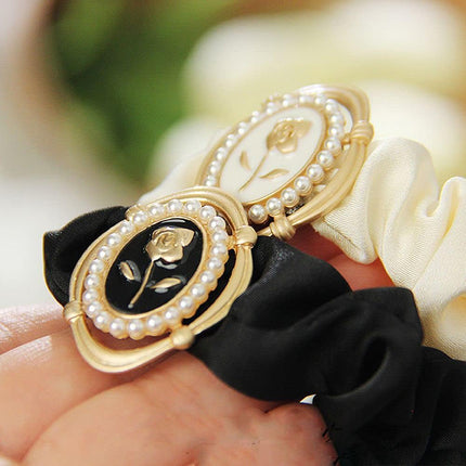 Flower Retro Korean Style Hair Rope Elastic Hair Bands Large Intestine Hair Ring