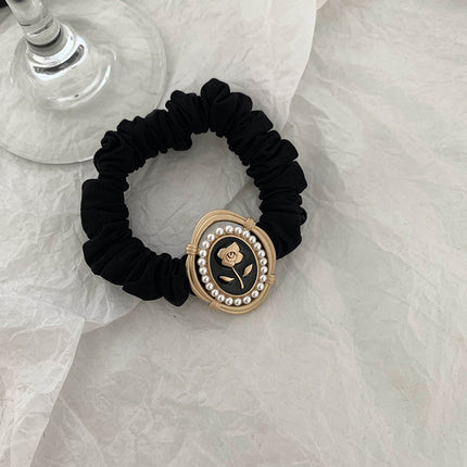 Flower Retro Korean Style Hair Rope Elastic Hair Bands Large Intestine Hair Ring