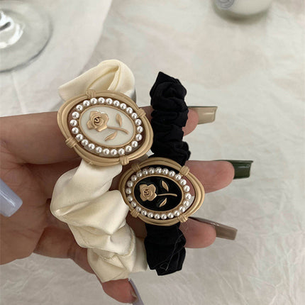 Flower Retro Korean Style Hair Rope Elastic Hair Bands Large Intestine Hair Ring