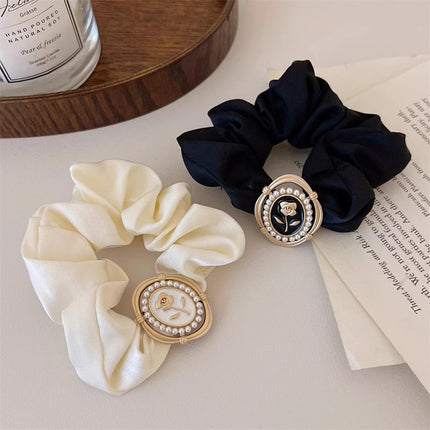 Flower Retro Korean Style Hair Rope Elastic Hair Bands Large Intestine Hair Ring