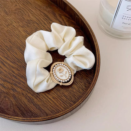 Flower Retro Korean Style Hair Rope Elastic Hair Bands Large Intestine Hair Ring