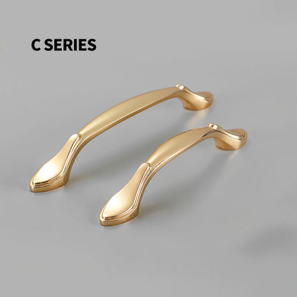 Light Luxury Wardrobe Handle Pure Copper European And American Brass Drawer Door Handle