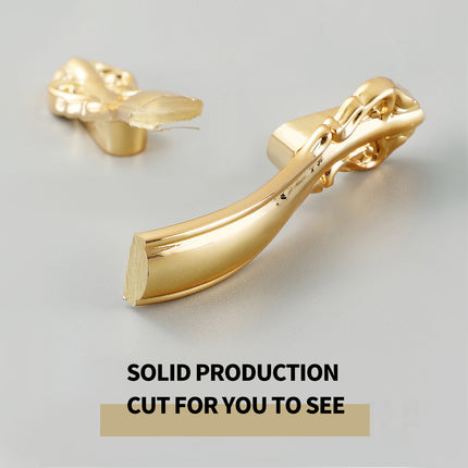Light Luxury Wardrobe Handle Pure Copper European And American Brass Drawer Door Handle