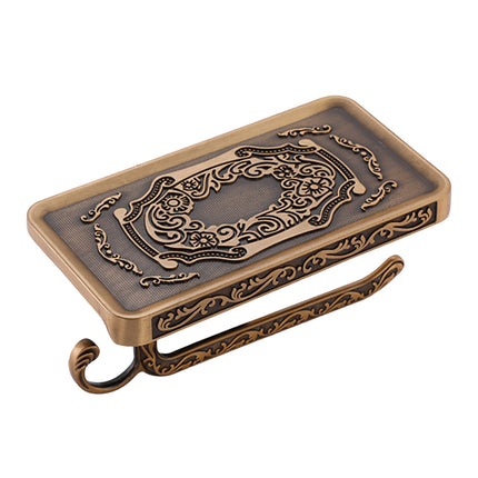 Aluminum Wall Mounted Bathroom Toilet Paper Holder Rack Phone Towel Tissue Roll