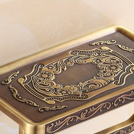 Aluminum Wall Mounted Bathroom Toilet Paper Holder Rack Phone Towel Tissue Roll