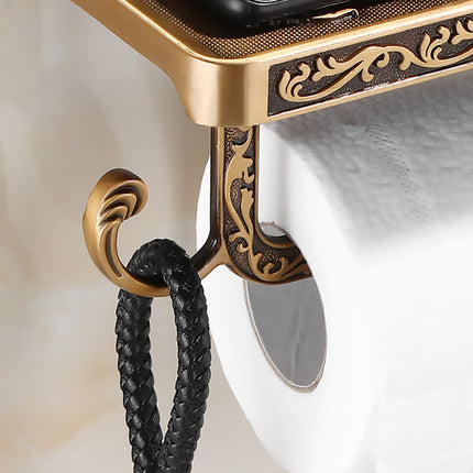 Aluminum Wall Mounted Bathroom Toilet Paper Holder Rack Phone Towel Tissue Roll