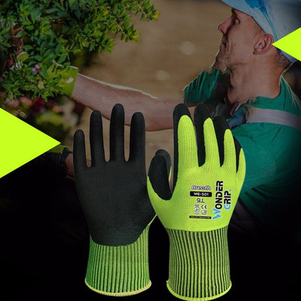 2 Pairs Nitrile Coated Garden Work Gloves Breathable Oil Resistant Non Slip