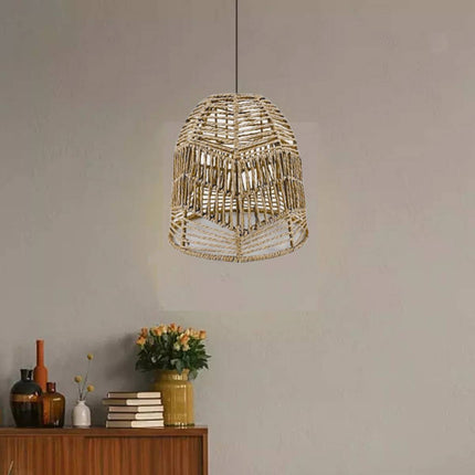 Chinese Style Imitation Rattan Lampshade DIY Weaving Lamp for Home Decor
