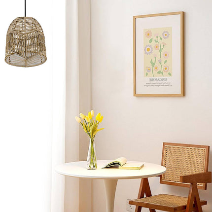 Chinese Style Imitation Rattan Lampshade DIY Weaving Lamp for Home Decor