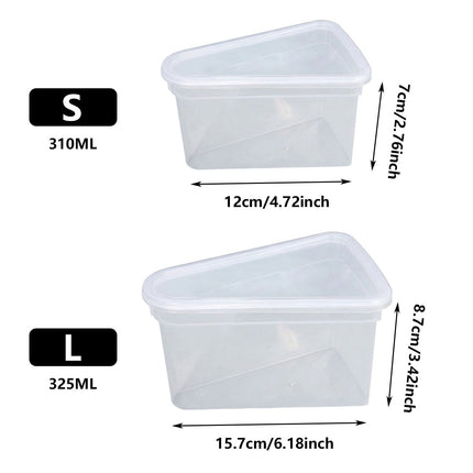 50PCS Triangular Cake Packaging Boxes Clear Food-Grade for Birthday Party Use