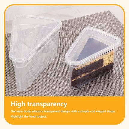 50PCS Triangular Cake Packaging Boxes Clear Food-Grade for Birthday Party Use