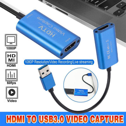 HDMI to USB3.0 Video Capture Card 4K/1080P 60fps HD Recorder Game Live Streaming - Aimall