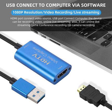 HDMI to USB3.0 Video Capture Card 4K/1080P 60fps HD Recorder Game Live Streaming - Aimall